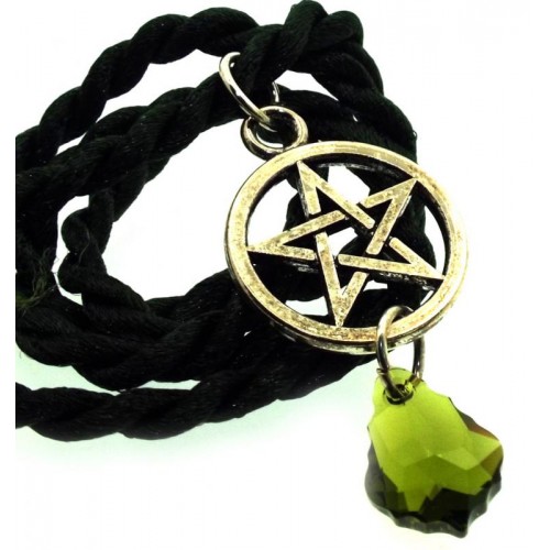 Swarovski Baroque Green Pentacle Pendant